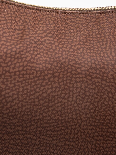 LUNA BAG MIDDLE ECO LINE LUNA Geantă de umăr din material textil jet op alune de pădure - Genți femei