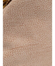 BORBONESE CAMOSCIO SEXY MEDIUM Geantă medie din piele întoarsă ciupercă - Genți femei - 3