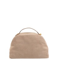 BORBONESE CAMOSCIO SEXY MEDIUM Geantă medie din piele întoarsă ciupercă - Genți femei - 4