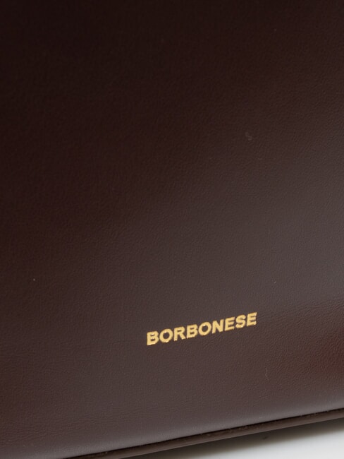 BRIDLE MEDIUM HOBO Geantă de umăr din piele castan/ciupercă - Genți femei