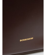 BORBONESE BRIDLE MEDIUM HOBO Geantă de umăr din piele castan/ciupercă - Genți femei - 3