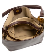 BORBONESE BRIDLE MEDIUM HOBO Geantă de umăr din piele castan/ciupercă - Genți femei - 5