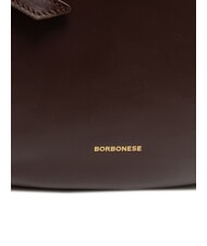 BORBONESE BRIDLE MEDIUM HOBO Geantă Hobo medie din piele Nappa castan/ciupercă - Genți femei - 3