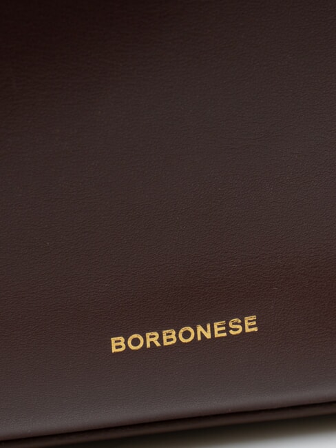 BRIDLE MEDIUM SHOPPER Geantă medie din piele nappa castan/ciupercă - Genți femei