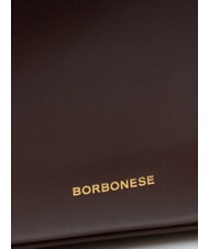 BORBONESE BRIDLE MEDIUM SHOPPER Geantă medie din piele nappa castan/ciupercă - Genți femei - 3