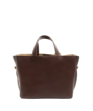 BORBONESE BRIDLE MEDIUM SHOPPER Geantă medie din piele nappa castan/ciupercă - Genți femei - 4