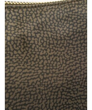 BORBONESE LUNA BAG MIDDLE ECO LINE LUNA Geantă de umăr din material textil jet op dafin - Genți femei - 3