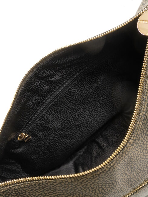 LUNA BAG MIDDLE ECO LINE LUNA Geantă de umăr din material textil jet op dafin - Genți femei