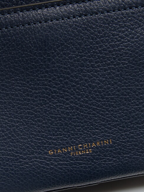 NINA Geantă din piele pentru cameră BLUE - Genți femei