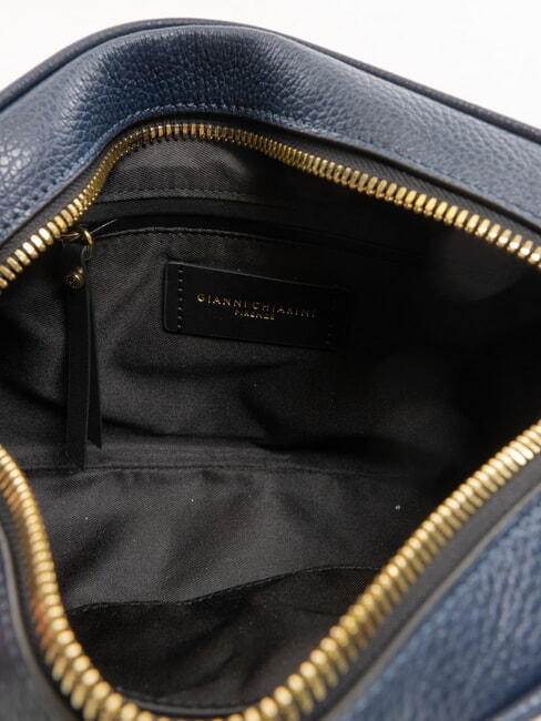 NINA Geantă din piele pentru cameră BLUE - Genți femei