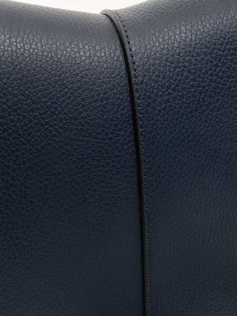 HELENA ROUND Geantă mică de umăr din piele BLUE - Genți femei