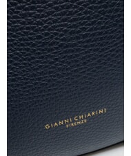 GIANNI CHIARINI HELENA ROUND Geantă mică de umăr din piele BLUE - Genți femei - 5