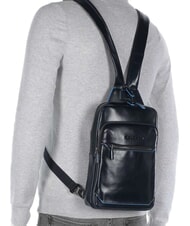 PIQUADRO BLUE SQUARE Portabilitate pe un singur umăr albastru - Rucsacuri pentru laptop - 6