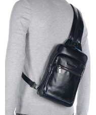 PIQUADRO BLUE SQUARE Portabilitate pe un singur umăr albastru - Rucsacuri pentru laptop - 7