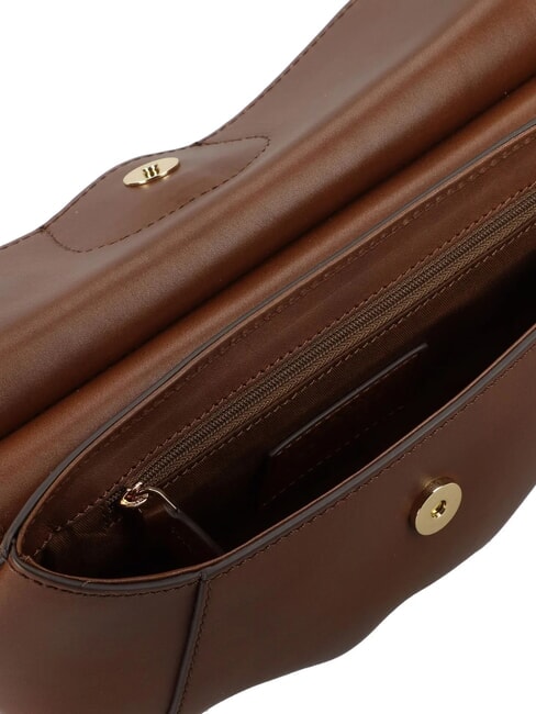 ERICA Geantă de umăr din piele BROWN - Genți femei