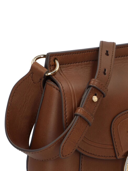 ERICA Geantă de umăr din piele BROWN - Genți femei