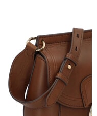 THE BRIDGE ERICA Geantă de umăr din piele BROWN - Genți femei - 4