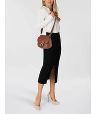 THE BRIDGE ERICA Geantă de umăr din piele BROWN - Genți femei - 6