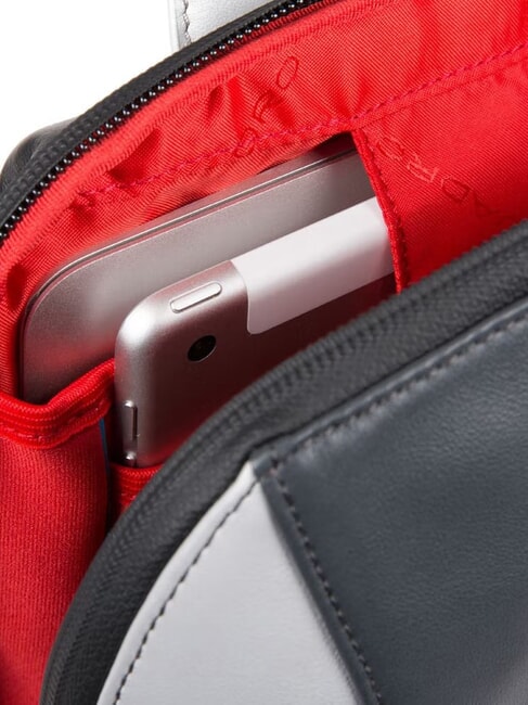 URBAN Rucsac pentru laptop de 14", din piele negru grigiongr - Rucsacuri pentru laptop