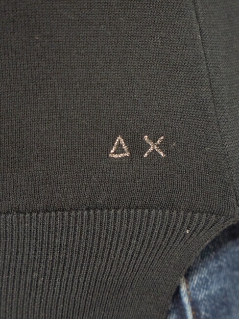 SOLID Pulover de bumbac negru - Pulovere pentru femei