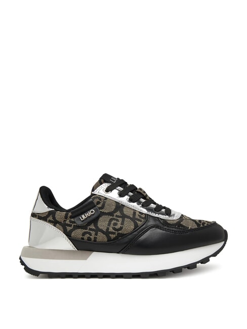 EVELYN 915  Teniși pentru femei piele intoarsa / argintie - Pantofi femei