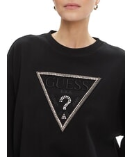 GUESS RACHELE TRIANGLE Hanorac de bumbac jetbla - Hanorace pentru femei - 3