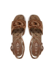 GUESS TANVEEY Sandale cu platformă tip espadrilă Bej / maro - Pantofi femei - 4