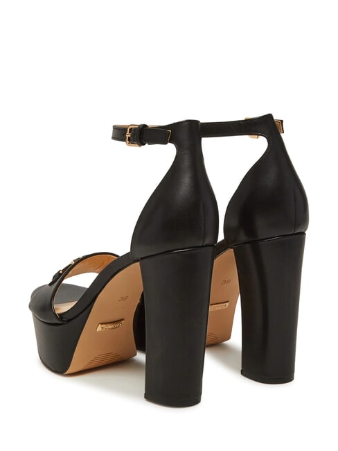 SETTLE Sandale înalte din piele BLACK - Pantofi femei