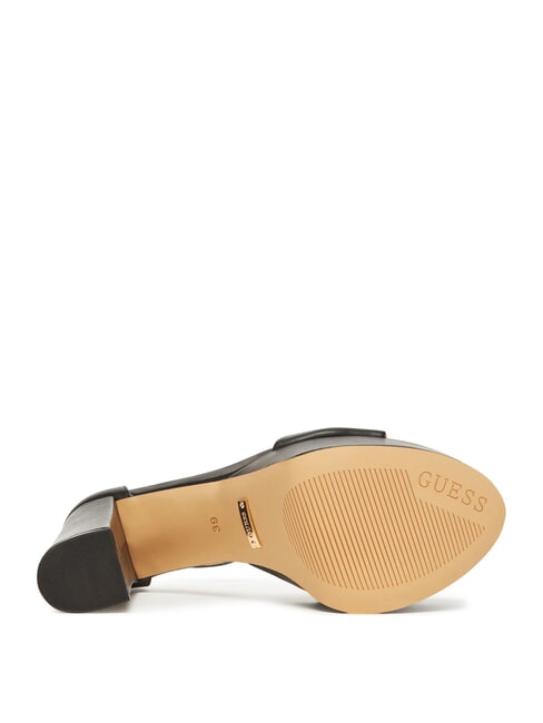 SETTLE Sandale înalte din piele BLACK - Pantofi femei