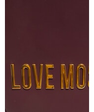 LOVE MOSCHINO BOLD LOVE Rucsac mic cu logo în relief vin - Genți femei - 3