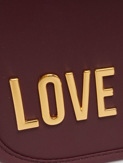 BOLD LOVE Geantă de umăr cu clapă vin - Genți femei