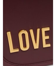 LOVE MOSCHINO BOLD LOVE Geantă de umăr cu clapă vin - Genți femei - 3