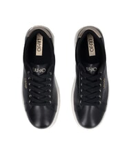 LIUJO PRETTY 06 Teniși din piele cu platformă negru/aur deschis - Pantofi femei - 5