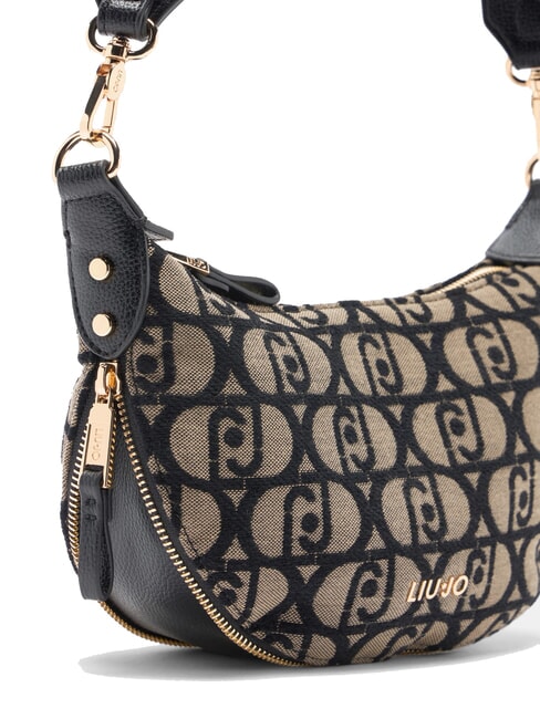 KALISKA Geantă mică de umăr din jacquard tutun - Genți femei