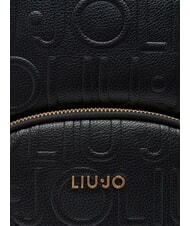 LIUJO MANHATTAN Rucsac mediu cu logo în relief BLACK - Genți femei - 4