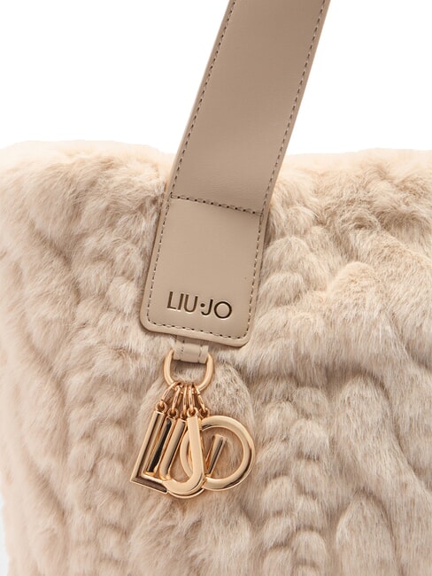 VERRY Geantă hobo mare de pluș NEUTRU - Genți femei