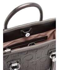 LIUJO MANHATTAN Geantă medie tip ghiozdan cu logo antracit met. - Genți femei - 6