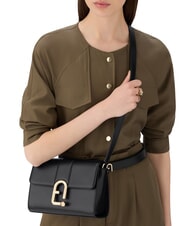 FURLA URBAN Geantă mică de umăr din piele negru - Genți femei - 5