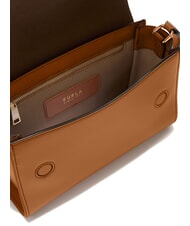 FURLA URBAN Geantă mică de umăr din piele coniac - Genți femei - 4