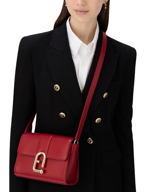 URBAN Geantă mică de umăr din piele lac - Genți femei