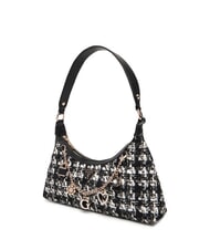 GUESS EVERLEE Geantă din material jacquard cu farmec - Genți femei