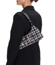 GUESS EVERLEE Geantă din material jacquard cu farmec multicolor - Genți femei - 5