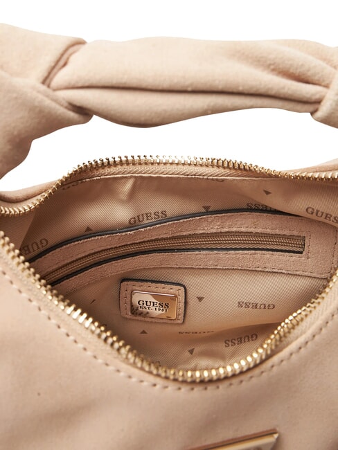 ISOTTA Geantă din piele întoarsă cu lanț pur și simplu taupe - Genți femei