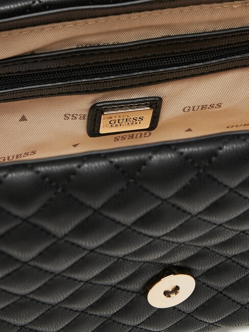 EVERLEE Geantă matlasată cu aplicații BLACK - Genți femei