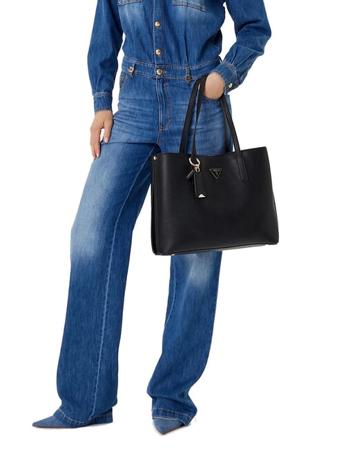 MERIDIAN 2 Geantă de cumpărături de umăr BLACK - Genți femei