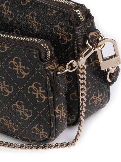 NOELLE 2 Geantă de umăr 2 în 1 cu logo 4G maro - Genți femei