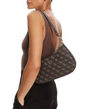 GUESS NOELLE 2 Geantă de umăr cu logo 4G maro - Genți femei - 4