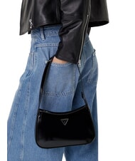 GUESS ARNELA Geantă de umăr strălucitoare BLACK - Genți femei - 6