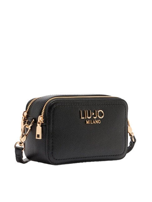 RIDHI Geantă mică pentru cameră cu 2 fermoare BLACK - Genți femei