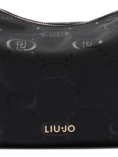 KALISKA Geantă hobo medie din nailon BLACK - Genți femei